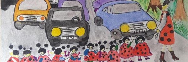 Детские рисунки на тему ГИБДД