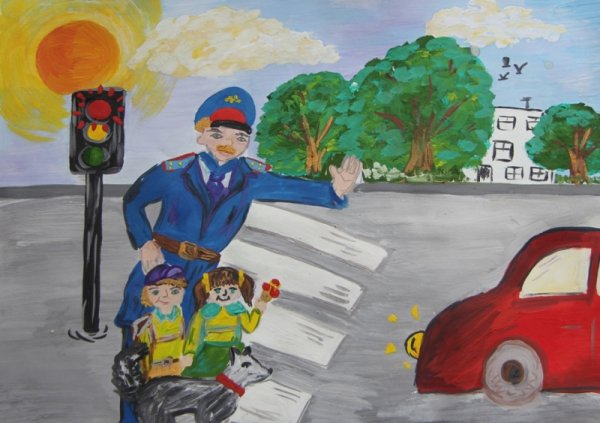 Рисунки моя Госавтоинспекция для старшей группы