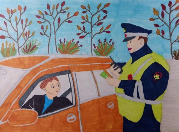 Полицейская машина срисовать