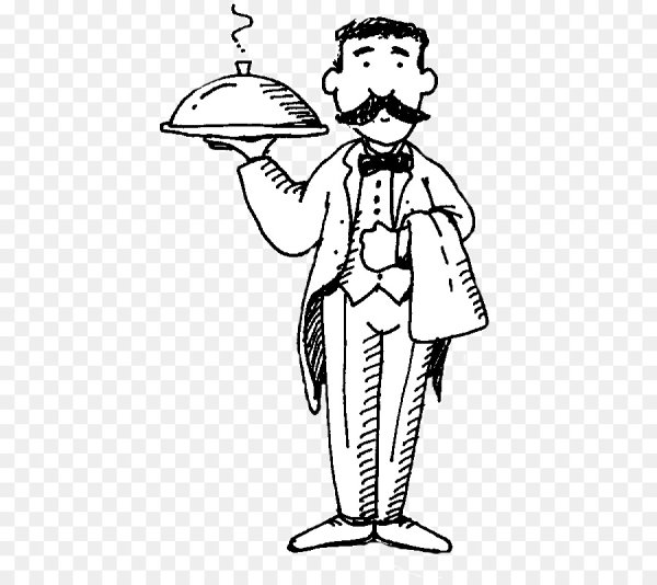 Официант мультяшный