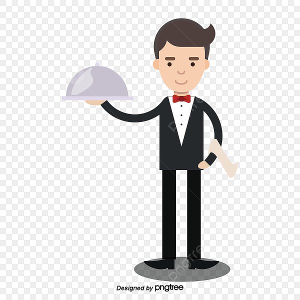 Официанты мультяшные