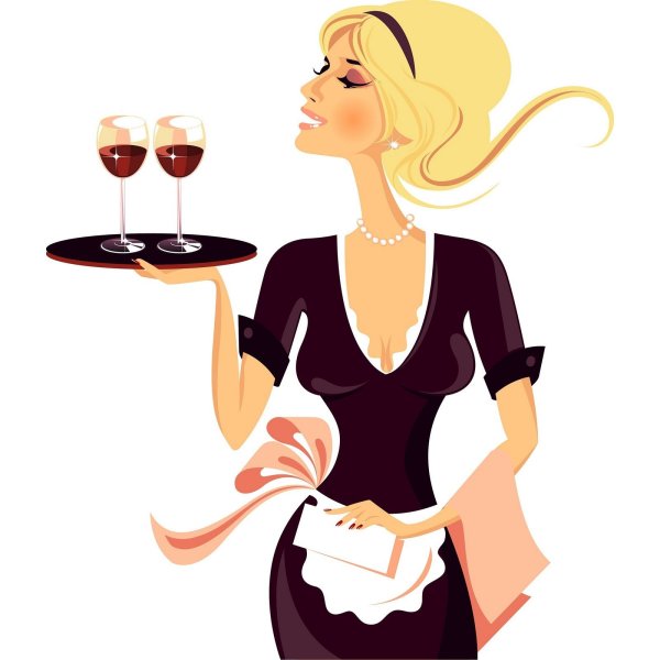 Официанты мультяшные