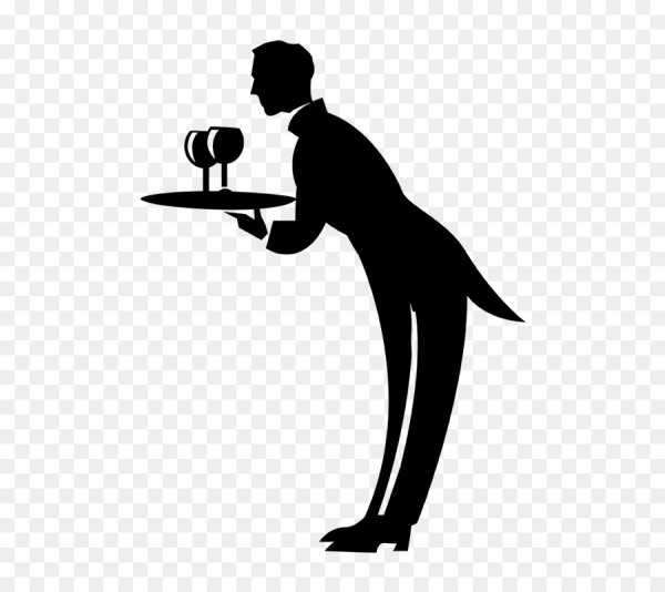 Официантка карикатура