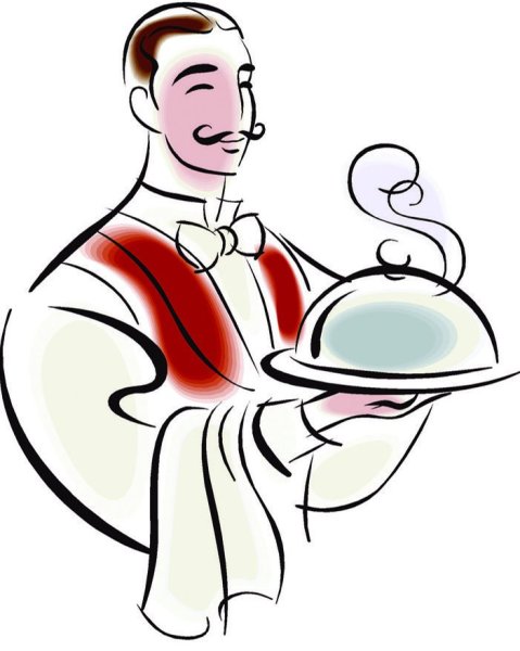 Официанты мультяшные