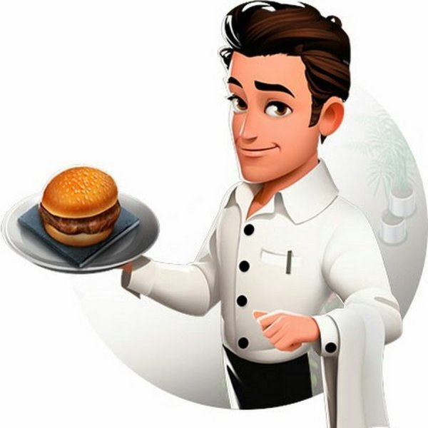 Официант мультяшный