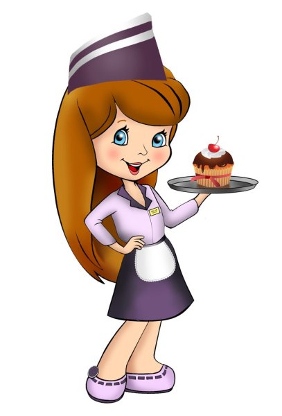 Официант иллюстрация