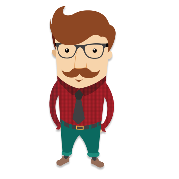 Мультяшный человек с бородой