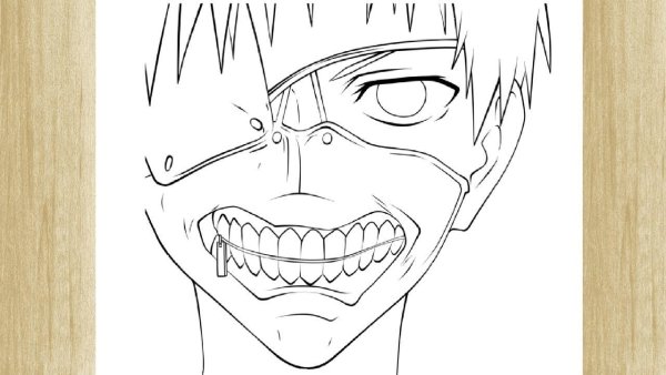 Канеки Кен для срисовки