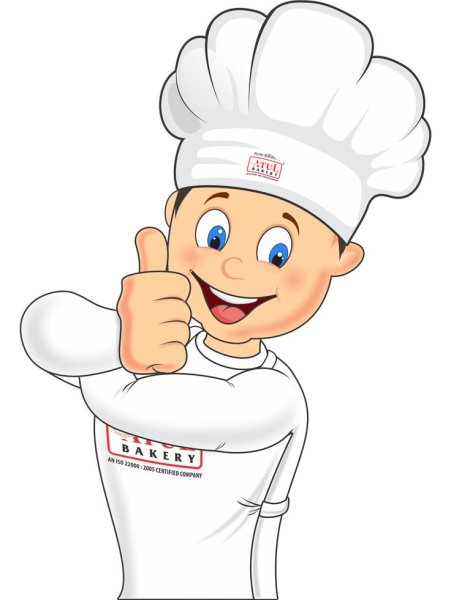 Пекарь на прозрачном фоне