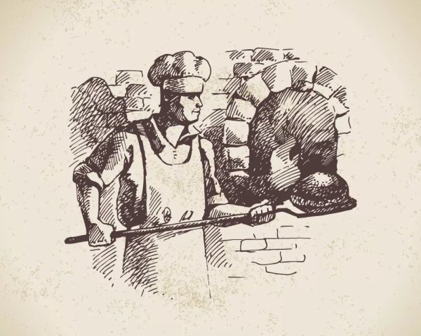 Хлеб гравюра