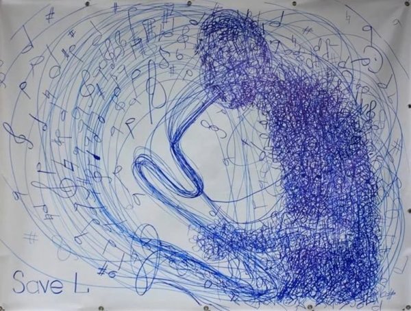 Картина с каракулями