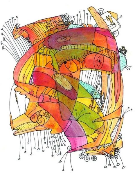 Каракули цветные