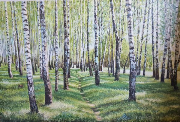 Пейзаж Березовая роща Густав