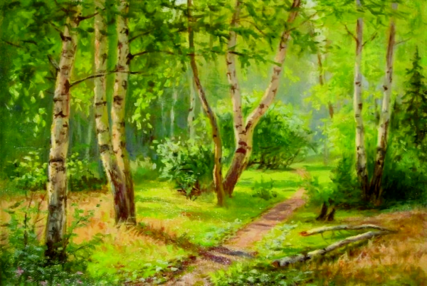 Березовая роща в детском саду