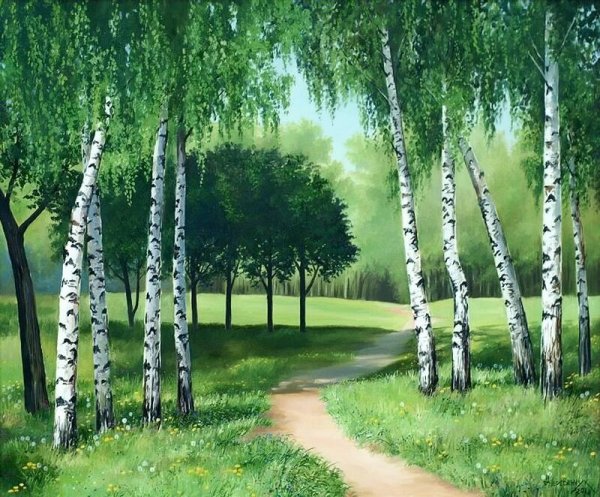 Березки в живописи