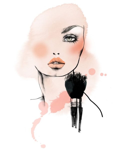 Фэшн иллюстрации макияж