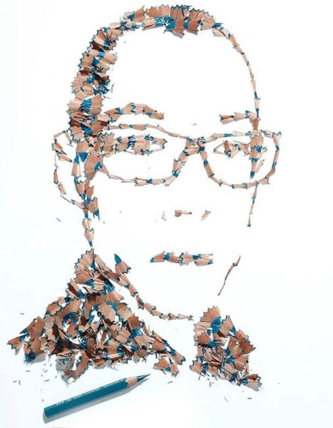 Портреты из карандашной стружки Кайл Бин