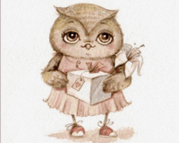 Алмазная мозаика Сова Инга Пальцер