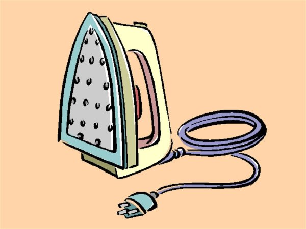 Утюг черно белый