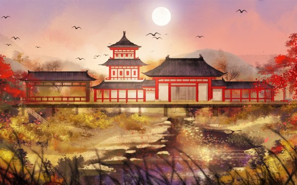 Япония Императорский дворец арт