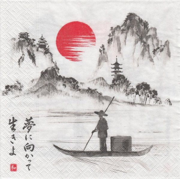 Векторные пейзажи в японском стиле