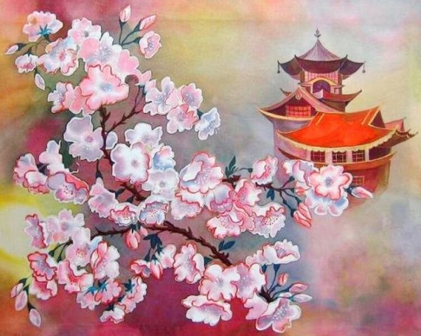 Китайская живопись батик