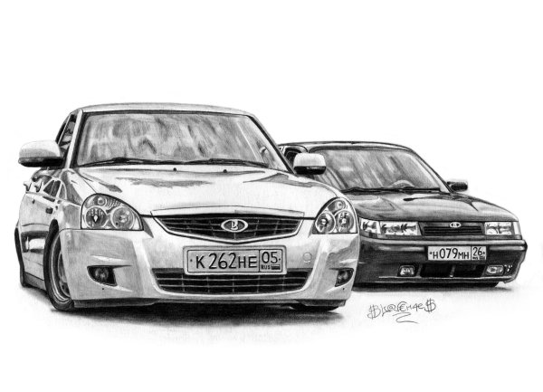 ВАЗ 2170 Приора рисунок