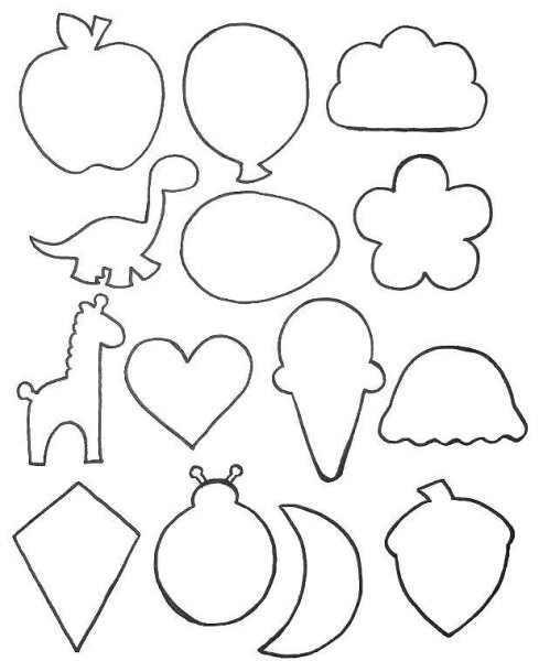 Трафареты для вырезания для детей