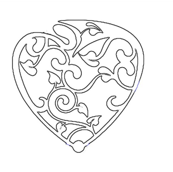 Ажурное сердце для вырезания
