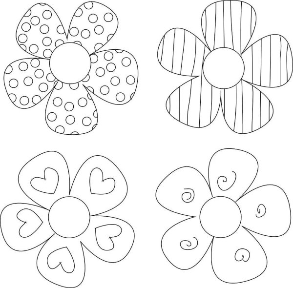 Цветочки для аппликации