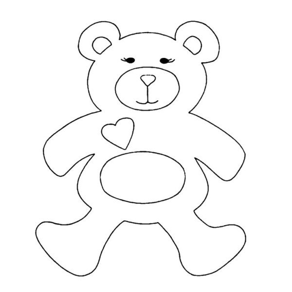 Медведь шаблон для вырезания