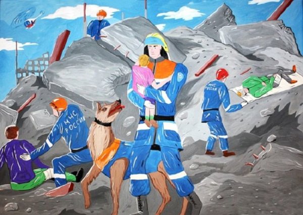 Рисунок на тему спасатели