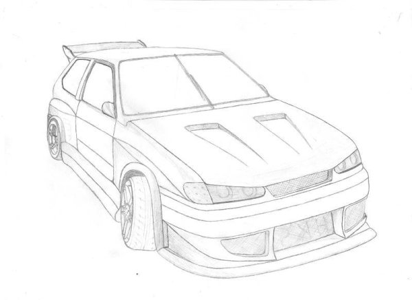 Раскраска ВАЗ 2114 Лада Приора