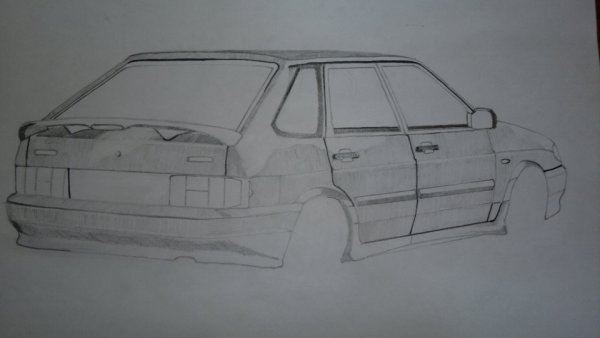 ВАЗ 2114 сбоку рисунок