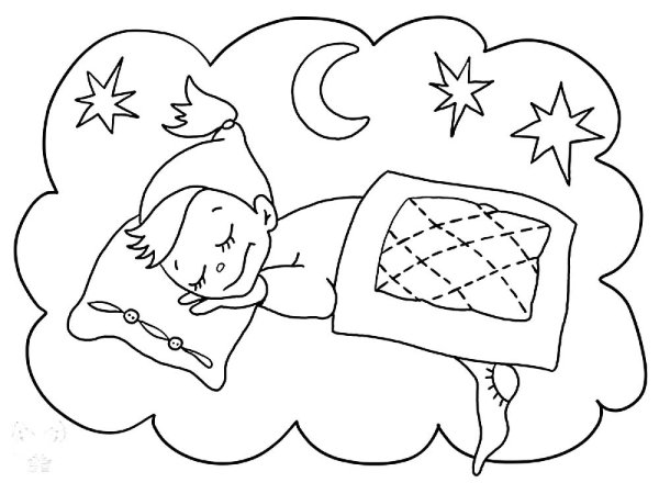 Сон раскраска