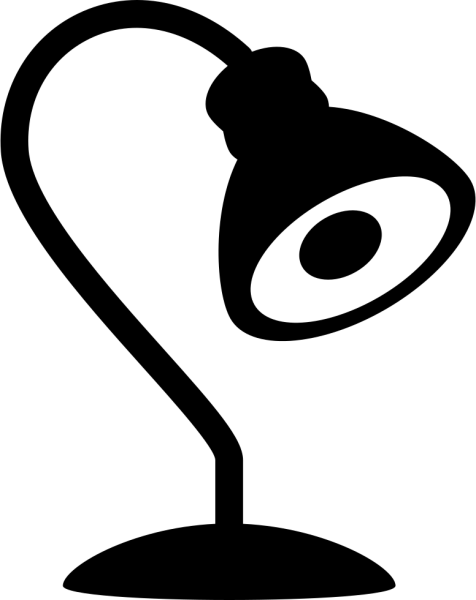 Пиктограмма настольная лампа