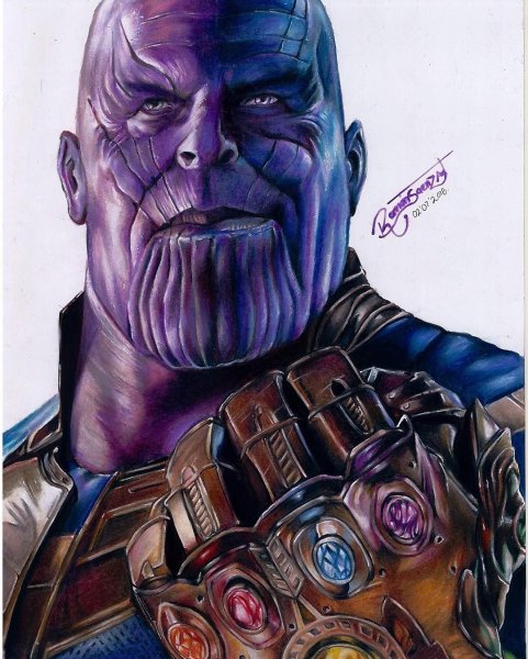 Танос Мстителей портрет