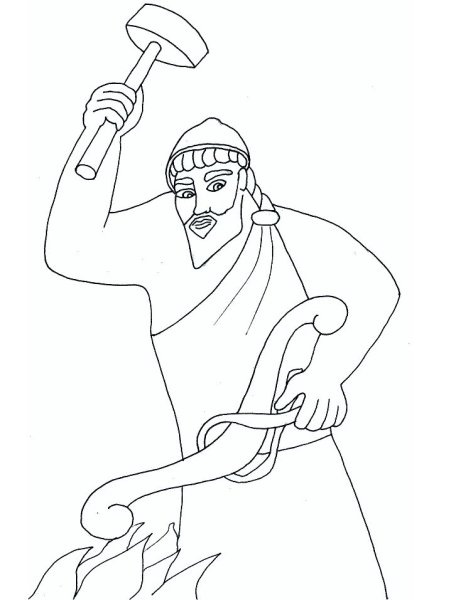 Зевс Бог древней Греции рисунок