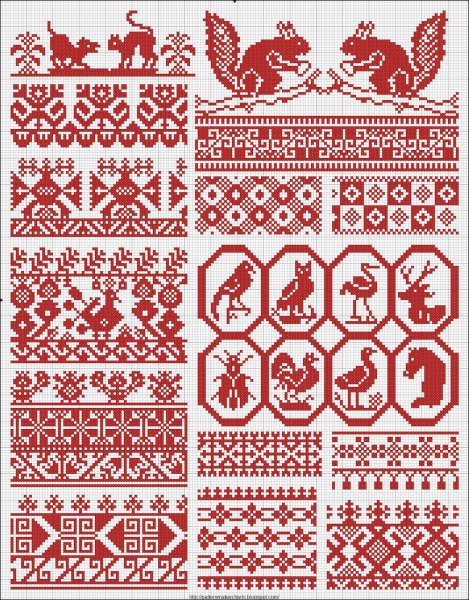 Великорусские узоры из коллекции Далматова