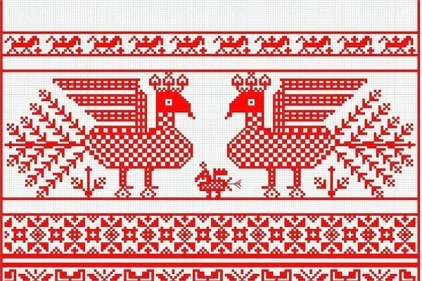 Русская народная вышивка орнамент рушник