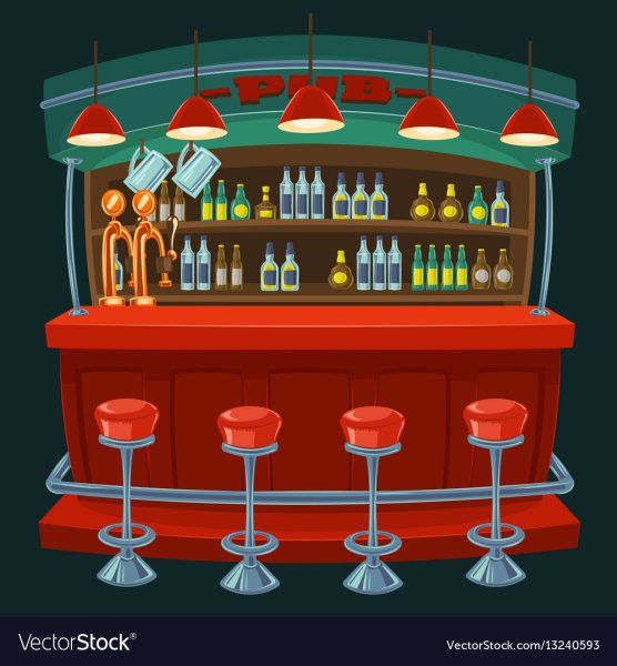 Векторная барная стойка