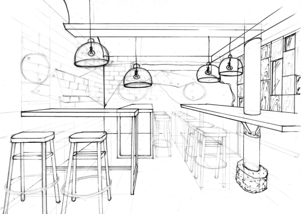 Нарисованный бар