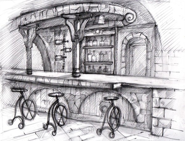 Барная стойка эскиз