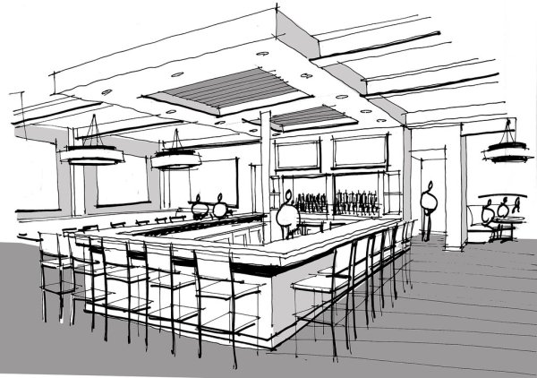 Интерьер кафе перспектива