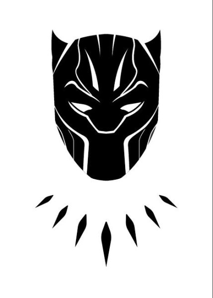 Черная пантера Марвел карандашом