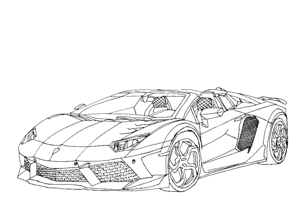 Раскраска Ламборджини Мурселаго