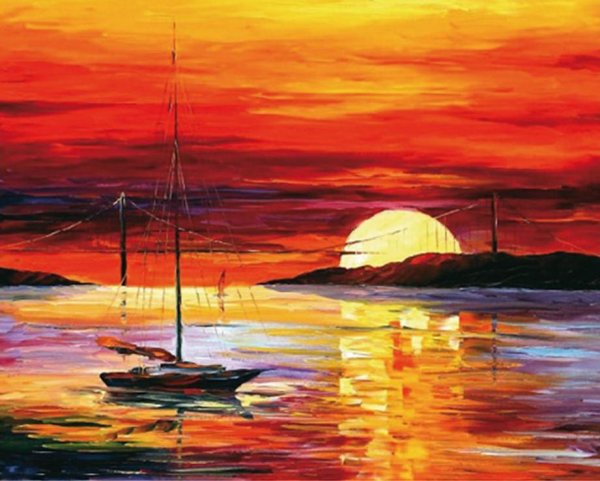 Леонид Афремов закат на море