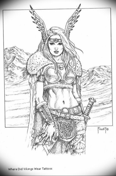 Валькирия тату эскиз