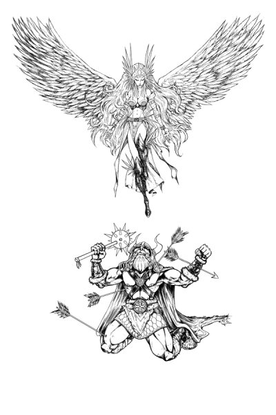 Славянская Валькирия богиня тату