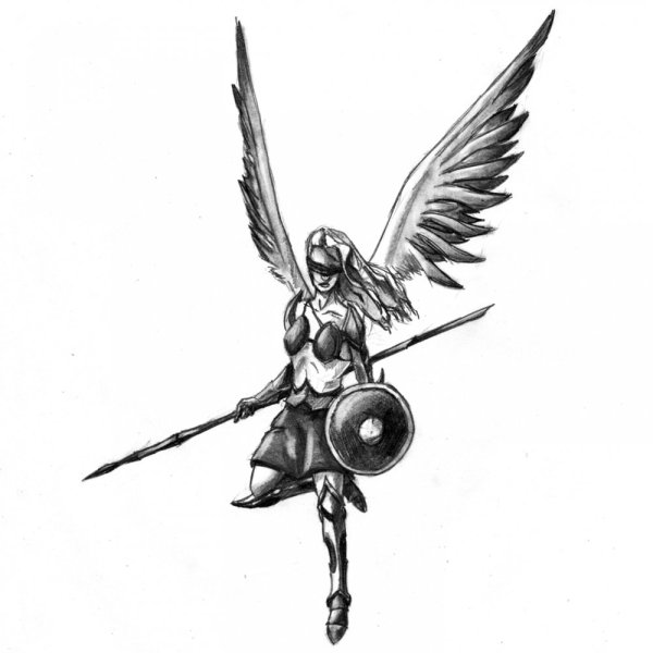 Валькирия Скандинавия Викинги тату эскизы